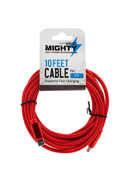 Lightning to PD Solid Fabric 10FT Cable