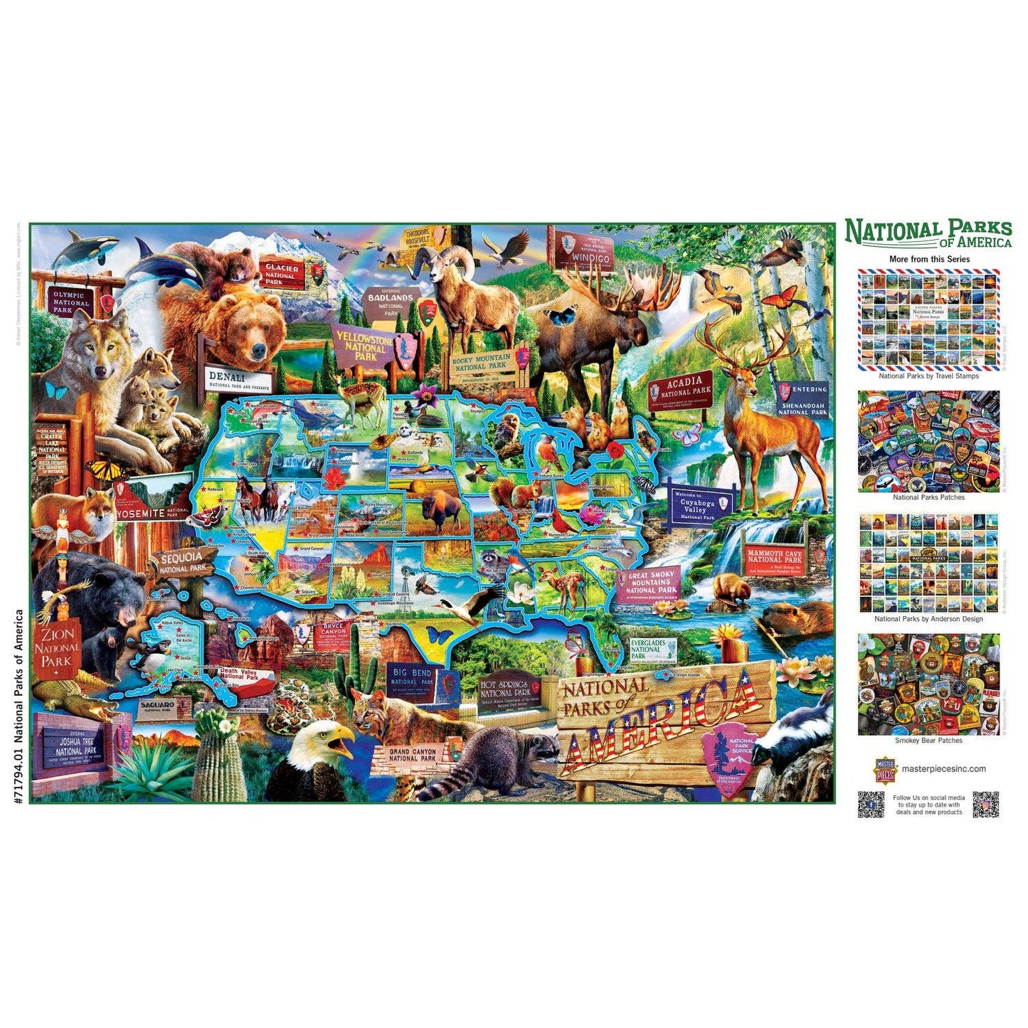 National Parks of America 1000 Piece Jigsaw Jigsaw Puzzle