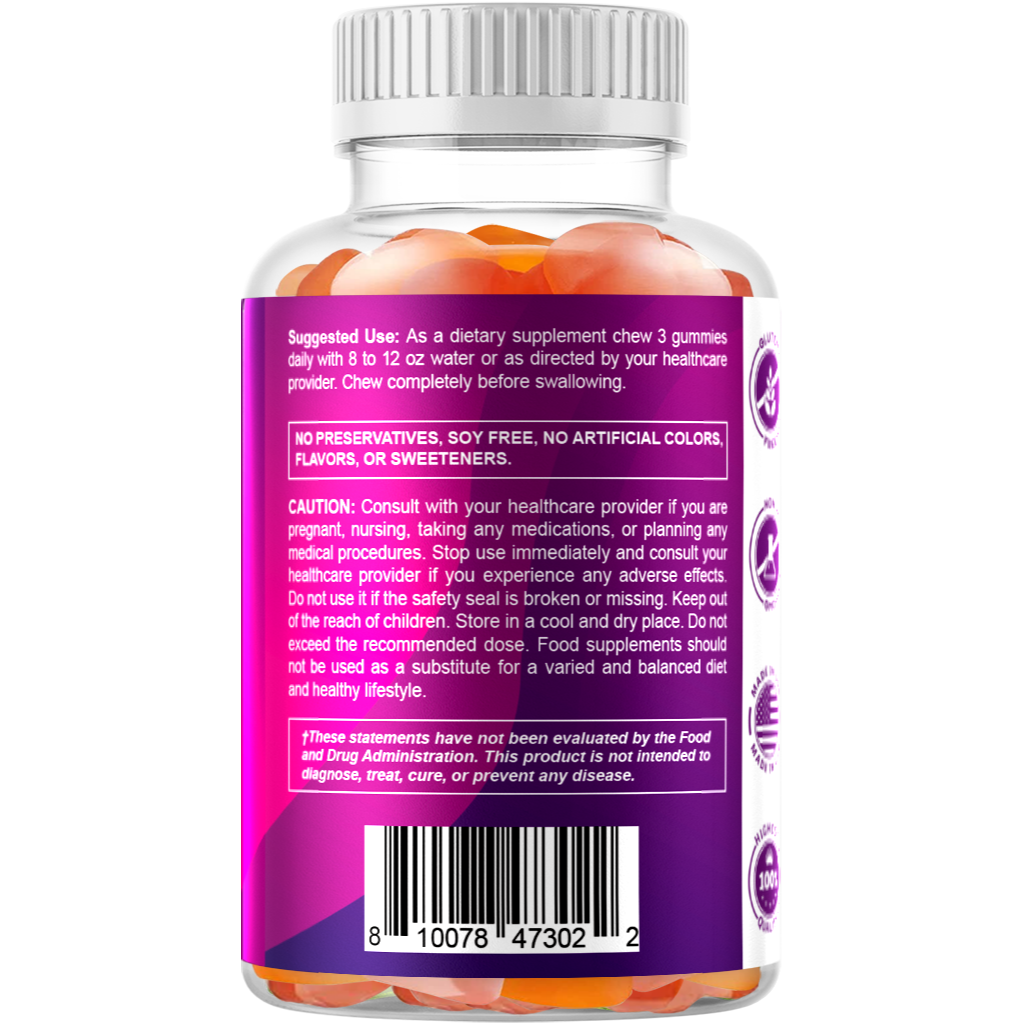 Vitamatic Prebiotic Fiber Gummies for Adults - 7G Fiber