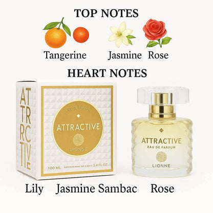 Lionne Attractive for Woman EDP 3.4 Oz Floral Fruity Scent