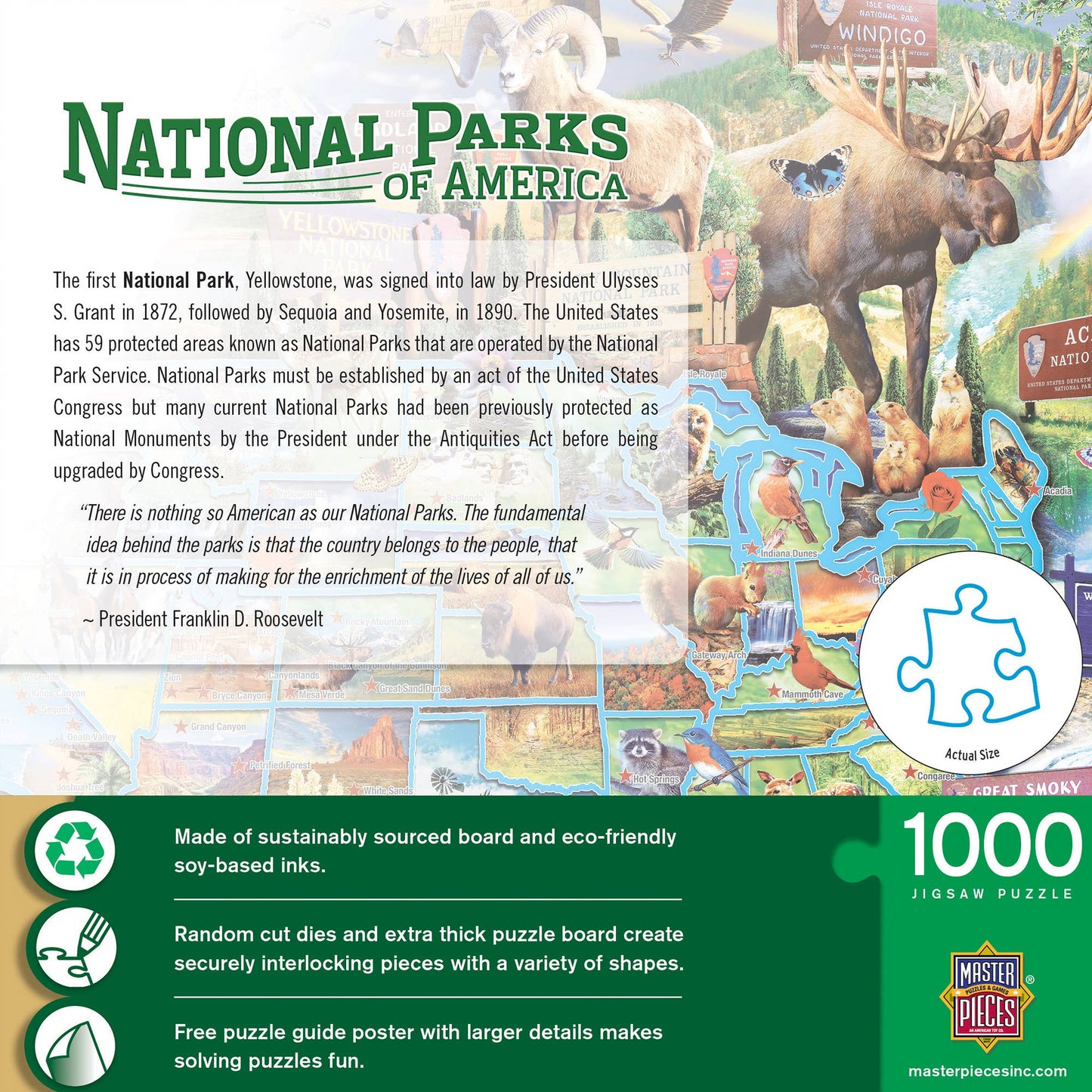 National Parks of America 1000 Piece Jigsaw Jigsaw Puzzle