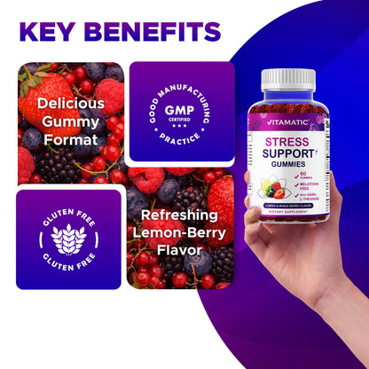 Vitamatic Stress Relief Gummies - 60 Gummies