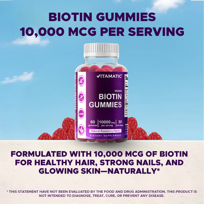 Vitamatic Biotin Gummies 10,000mcg