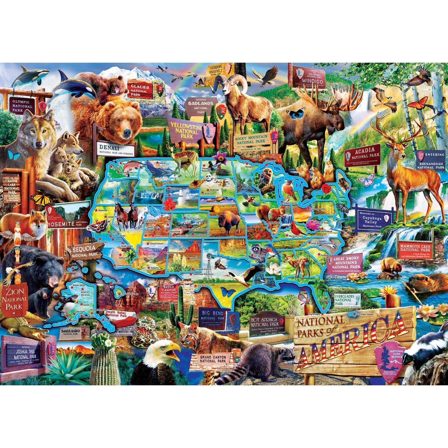 National Parks of America 1000 Piece Jigsaw Jigsaw Puzzle