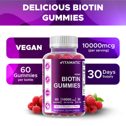 Vitamatic Biotin Gummies 10,000mcg