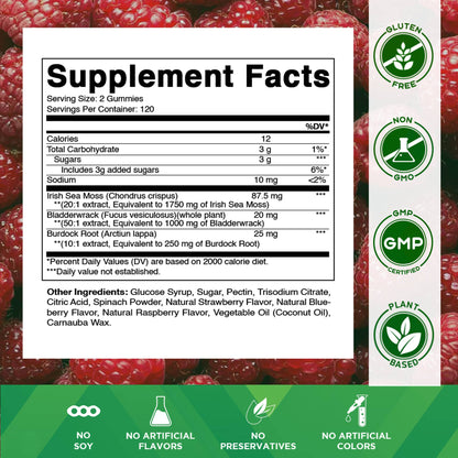 Vitamatic | Irish Sea Moss 3000 mg | 240 Vegan Gummies