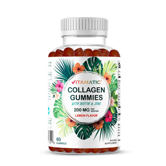 Vitamatic Hydrolyzed Collagen Gummies with  Zinc and Biotin