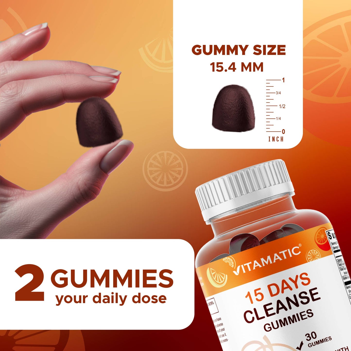 Vitamatic | 15 Days Cleanse Gummies | 30 Gummies