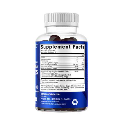 Vitamatic Ashwagandha 1500mg | 60 Vegan Gummies