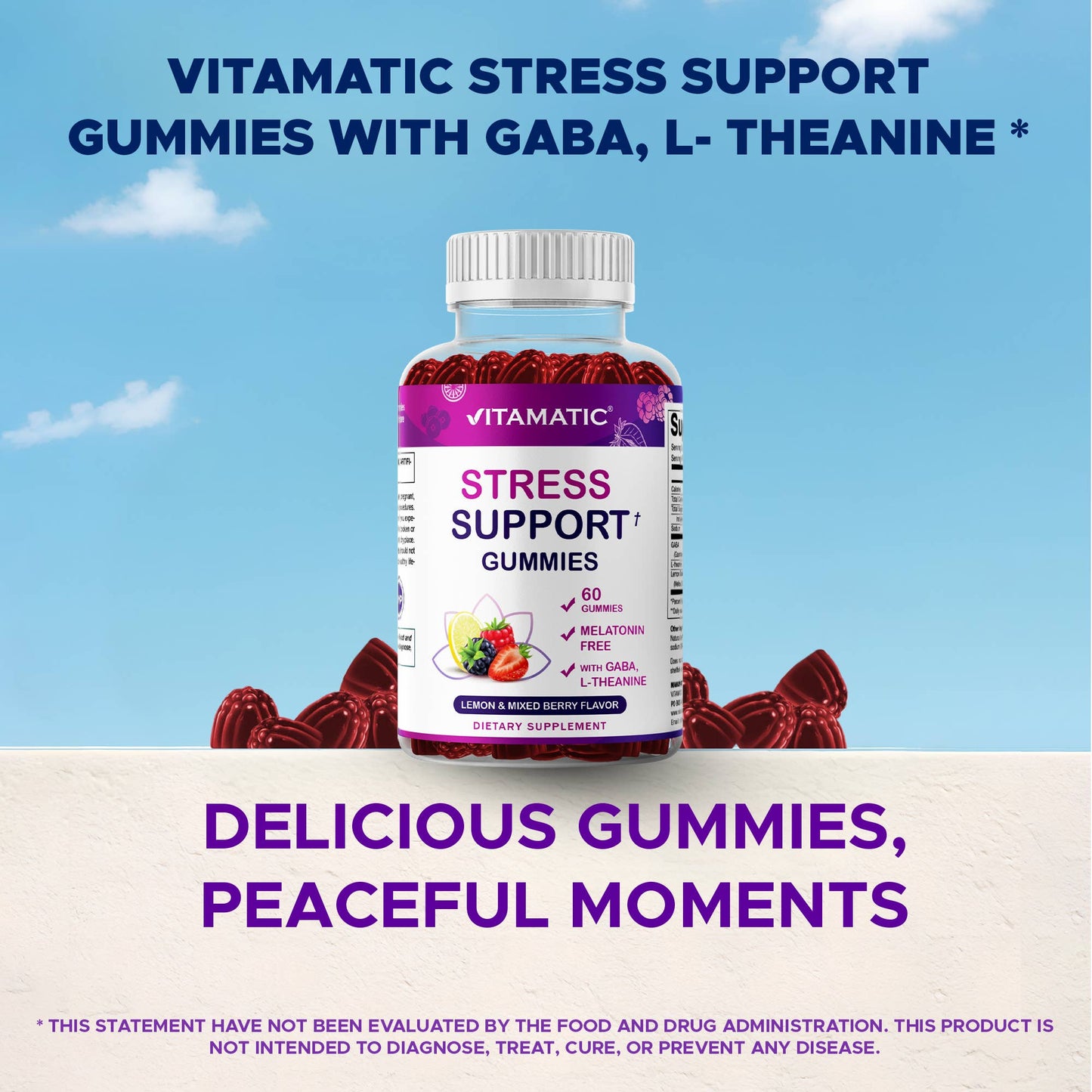 Vitamatic Stress Relief Gummies - 60 Gummies