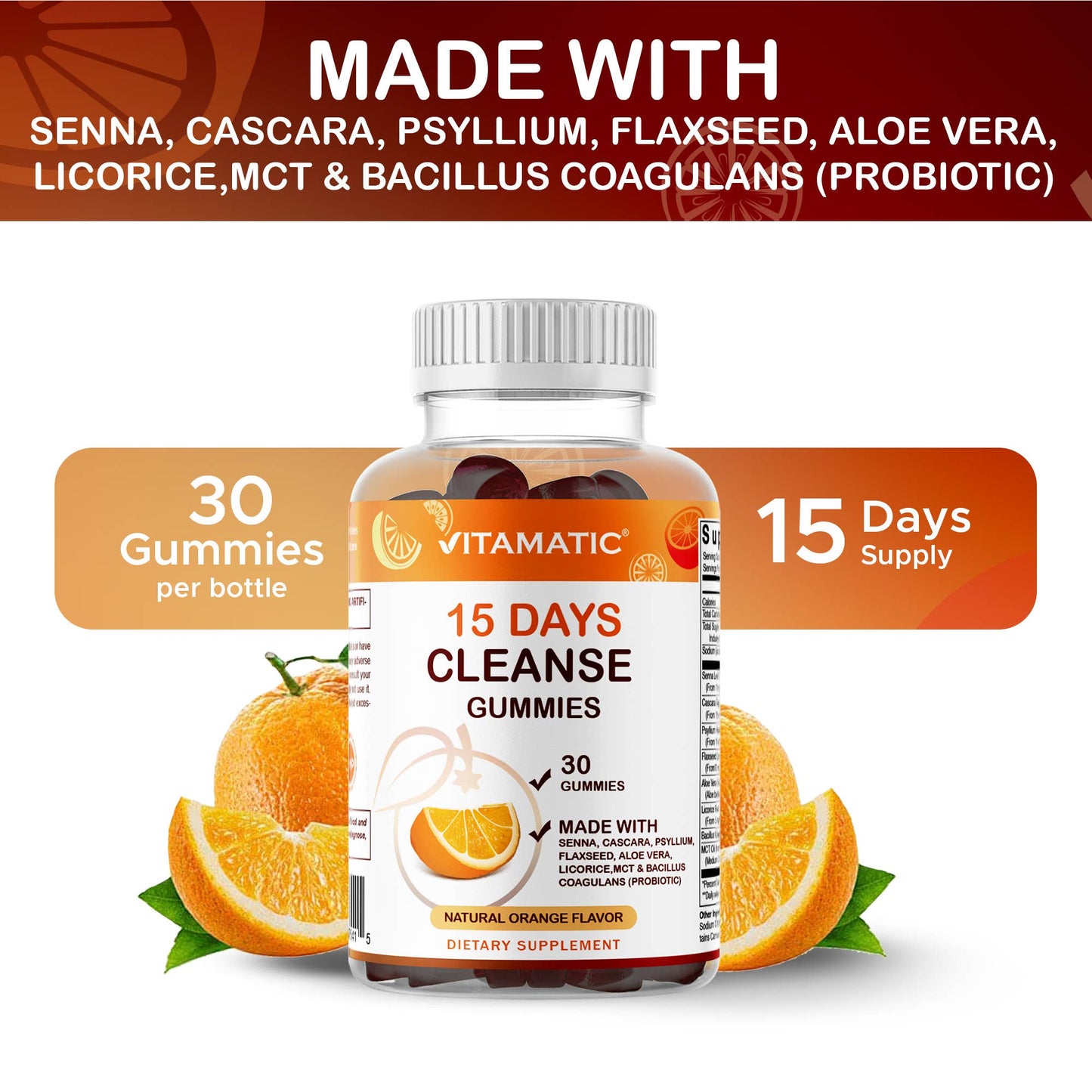 Vitamatic | 15 Days Cleanse Gummies | 30 Gummies