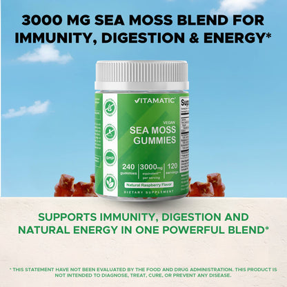 Vitamatic | Irish Sea Moss 3000 mg | 240 Vegan Gummies