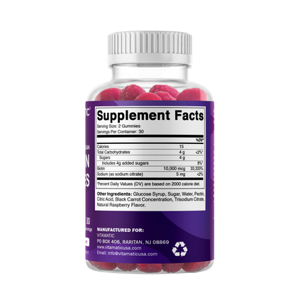 Vitamatic Biotin Gummies 10,000mcg