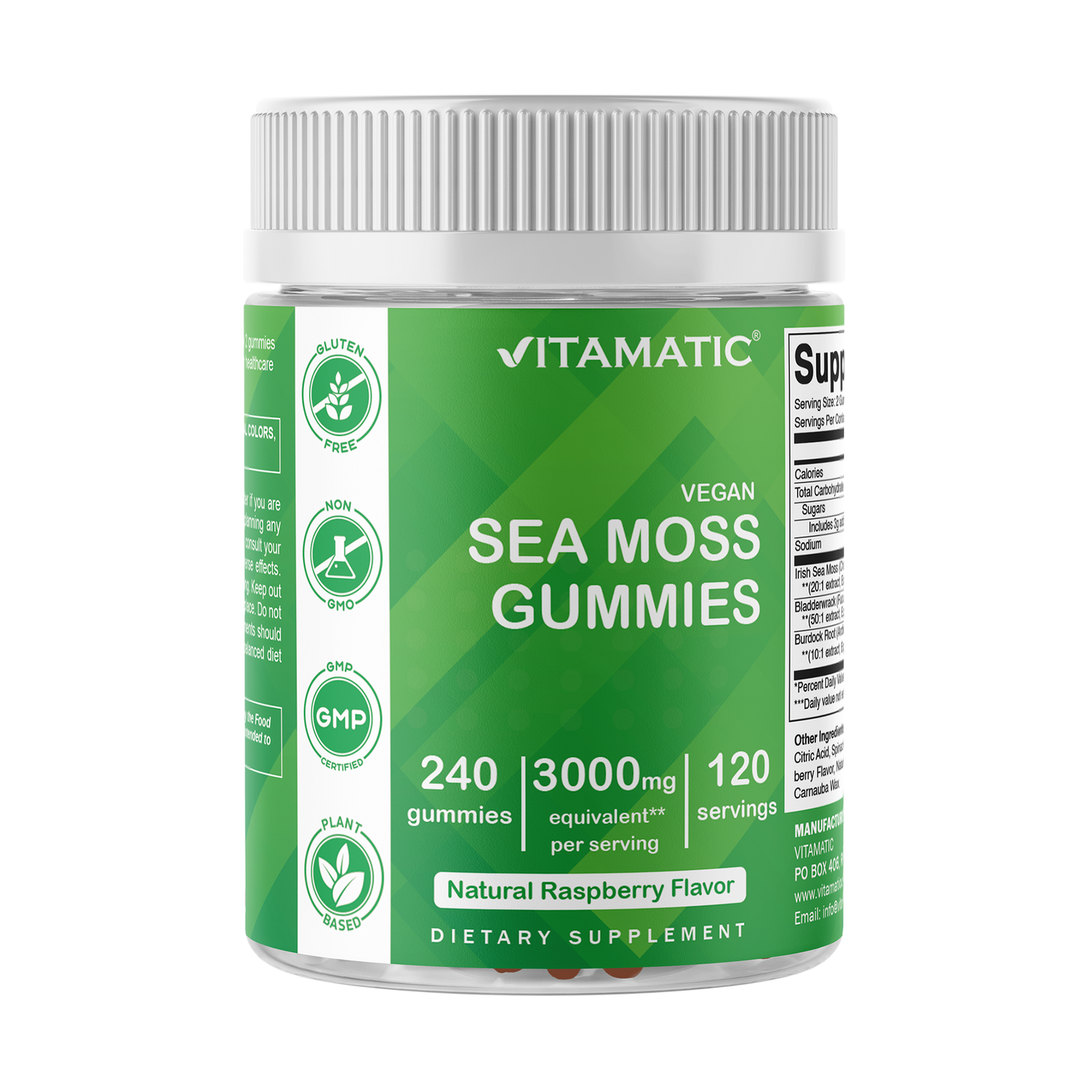 Vitamatic | Irish Sea Moss 3000 mg | 240 Vegan Gummies