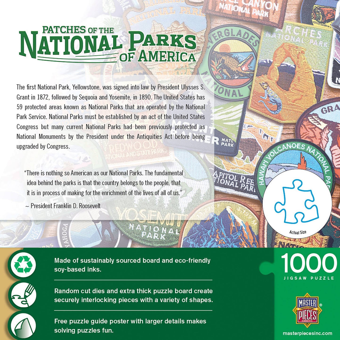 Patches of the National Parks 1000 Piece Puzzle
