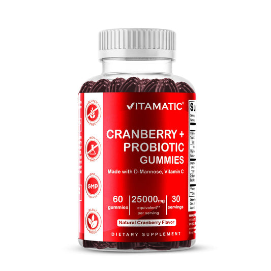 Vitamatic Cranberry with Probiotics | 60 Vegan Gummies