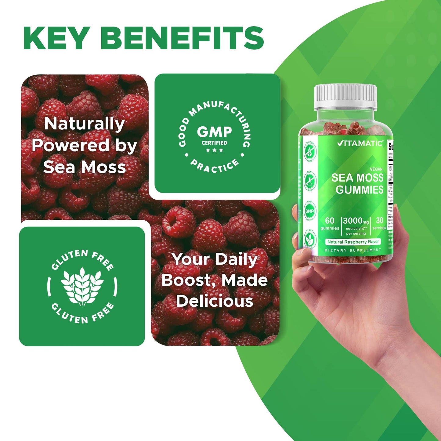 Vitamatic Irish Sea Moss Gummies 3000 mg