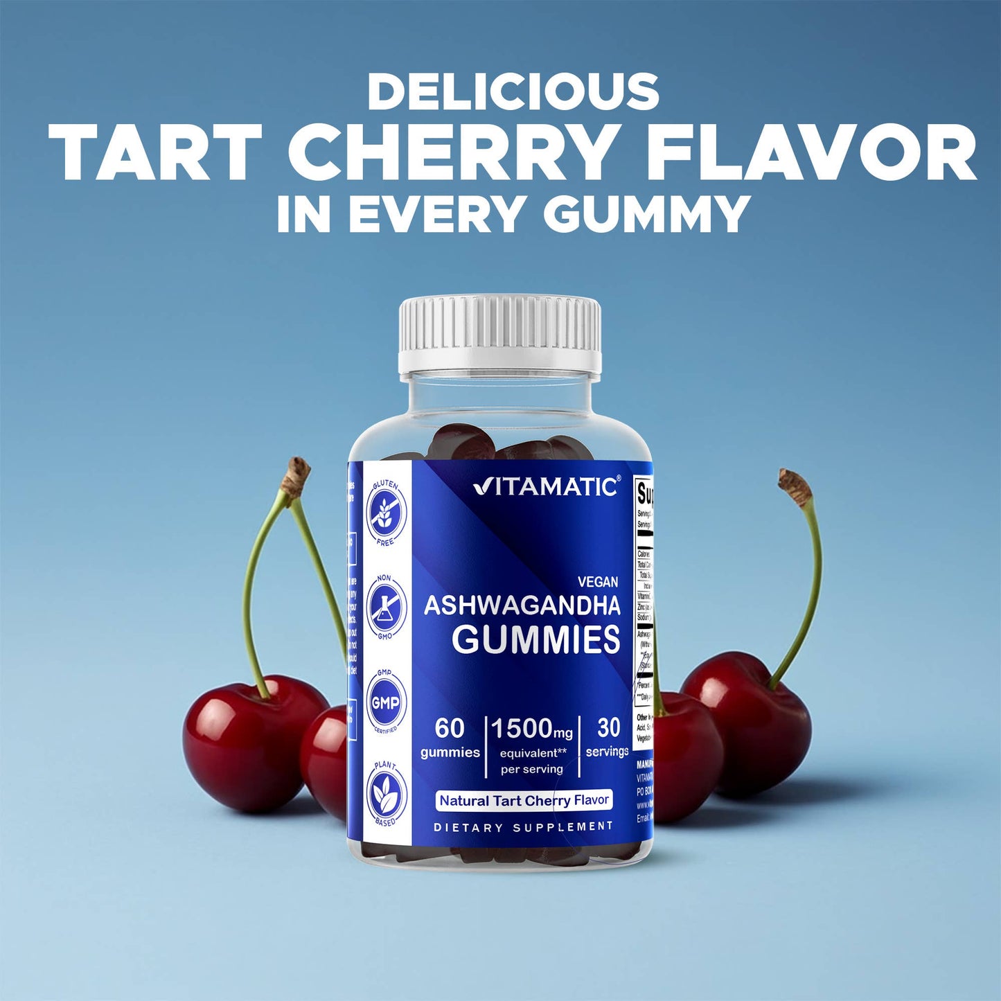 Vitamatic Ashwagandha 1500mg | 60 Vegan Gummies