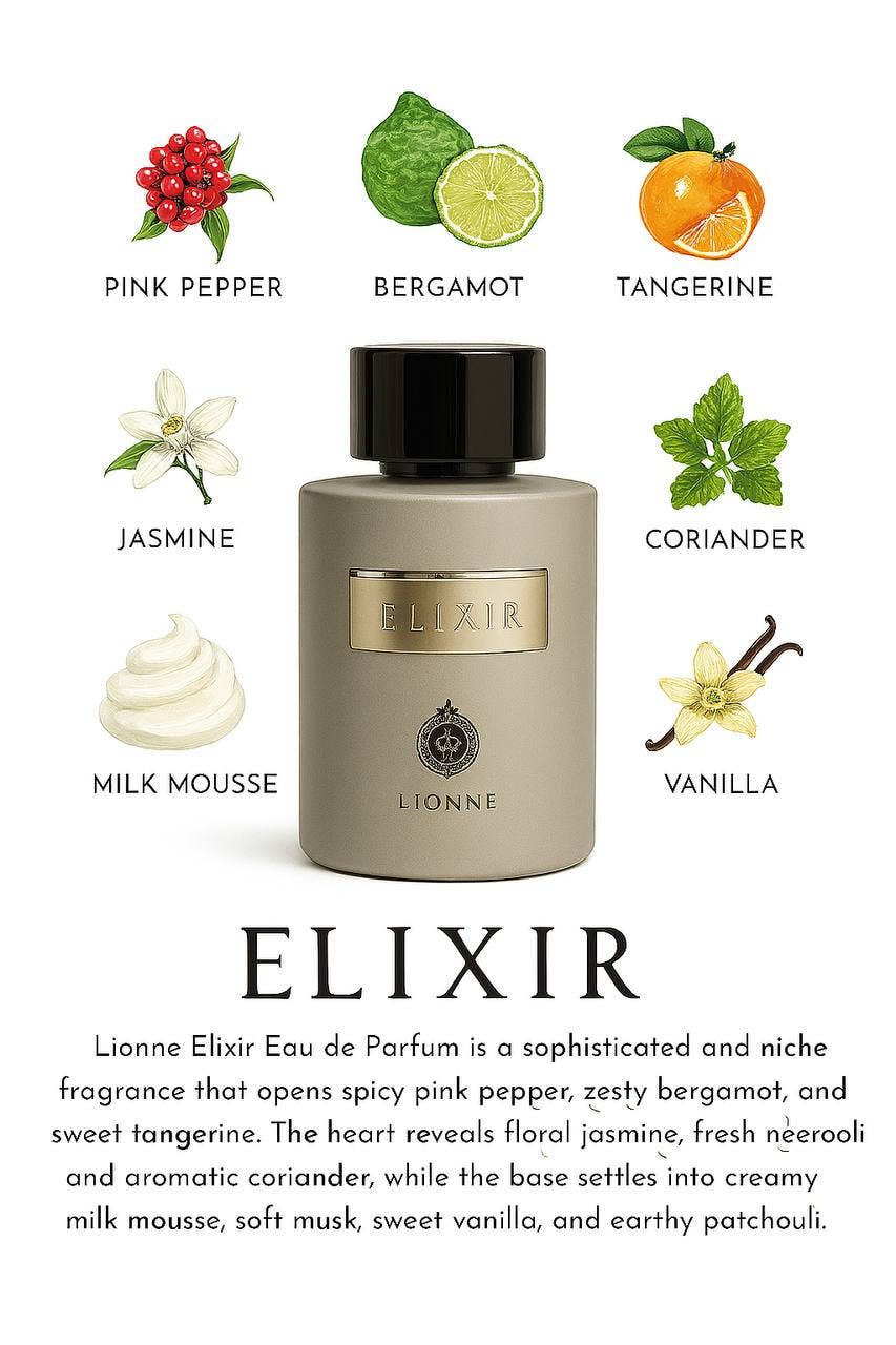 Lionne Elixir Eau de Parfum 3.4 Oz  Unisex Dubai Oriental