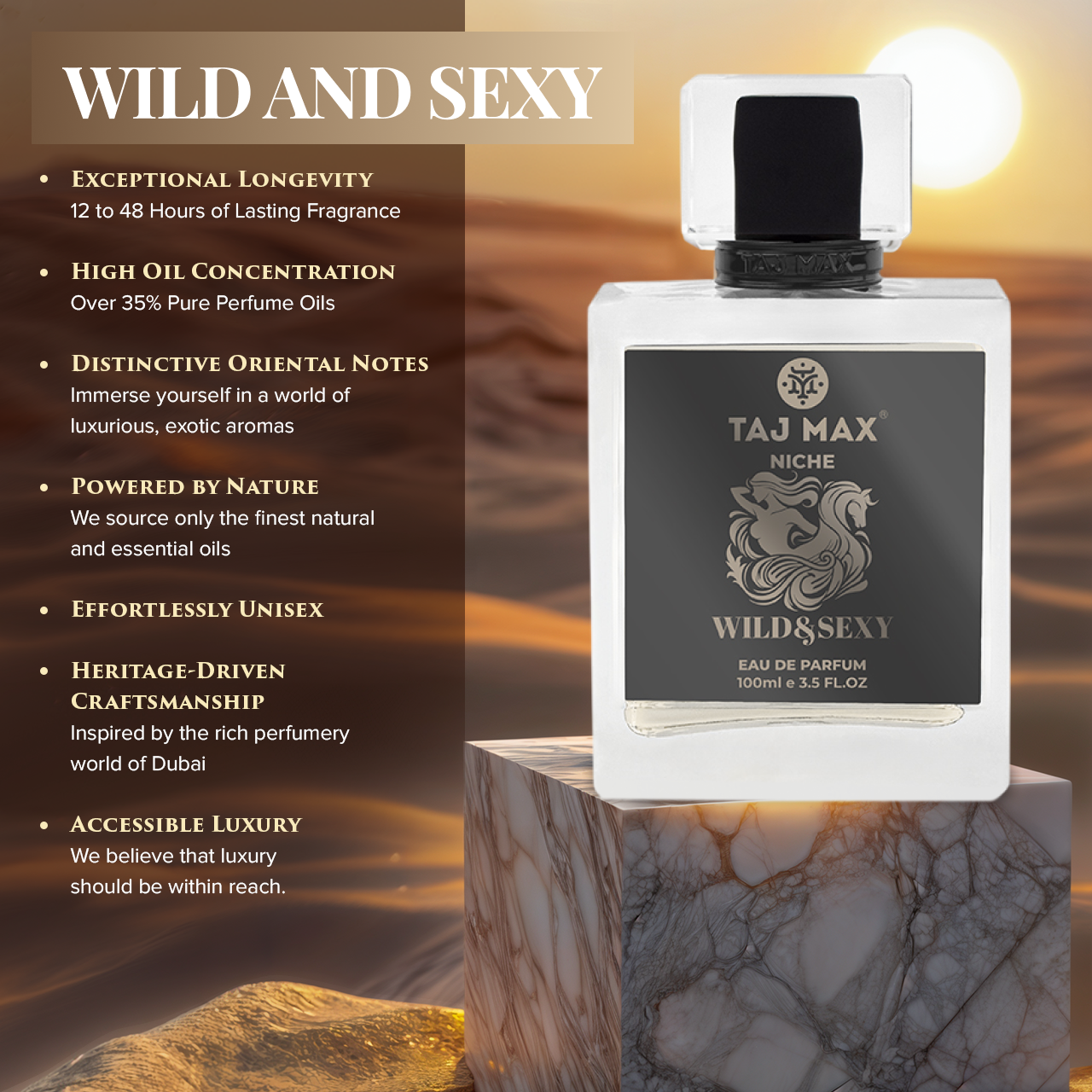 TAJ MAX WILD AND SEXY 3.4 OZ Dubai Long-Lasting Perfume