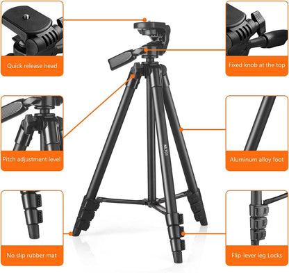 16-55 in, Lightweight Tripod, Camera Mobile Phone with Holde