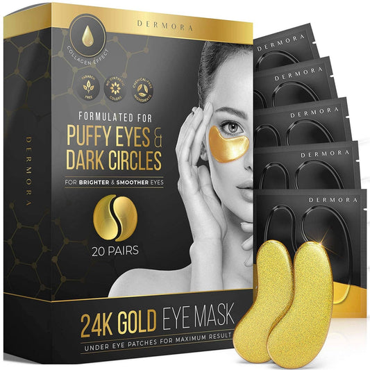 24K Gold Eye Mask Puffy Eyes & Dark Circles Treatments 20Pai
