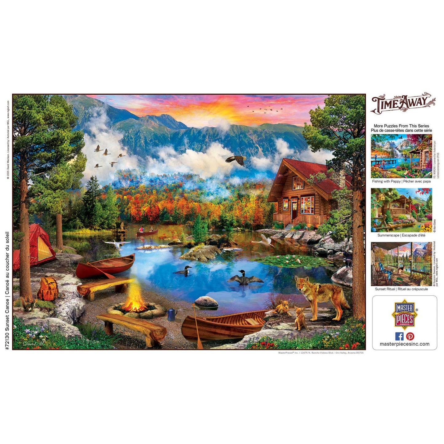 Time Away - Sunset Canoe 1000 Piece Puzzle